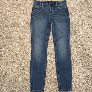 Lands’ End mid-rise skinny denim jeans.